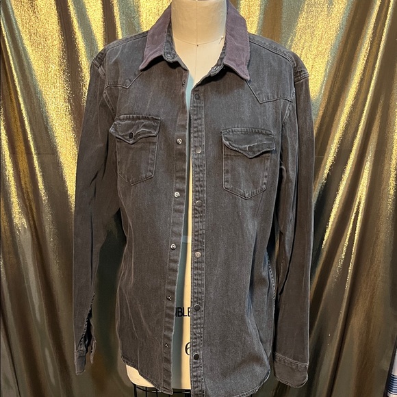 All Saints Jackets & Blazers - AllSaints Women’s Charcoal Denim Shirt Jacket 🖤👕✨